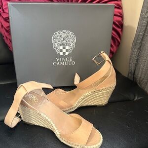 Vince Camuto Blush Espadrille Wedge Sandals